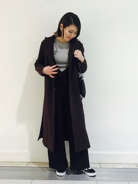 「RIVEDROITE」｜「アイテム（サロペット/オーバーオール）」を使った、m.mさん（レディース・160cm）の秋コーディネート