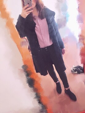 「ALDO（アルド）のアイテム（ブーティ）」を使った、 Farahさん（レディース・161cm）の冬コーディネート