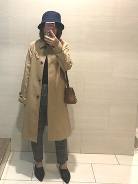 「MUJI Labo（ムジラボ）のアイテム（サンバイザー）」を使った、亚亚さん（レディース・160cm）の春コーディネート