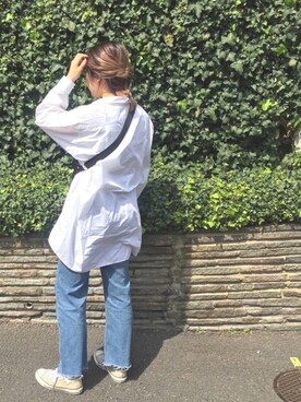 「MOUSSY（マウジー）のWAIST&SHOULDER BAG（ショルダーバッグ）」を使った、mizuさん（レディース・165cm）の春コーディネート