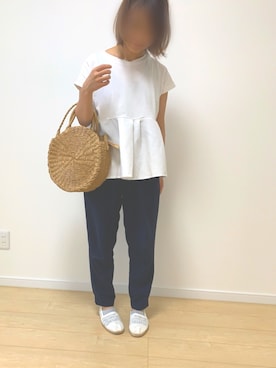 「UNITED ARROWS（ユナイテッドアローズ）のアイテム（その他パンツ、その他）」を使った、hikariさん（レディース）の夏コーディネート