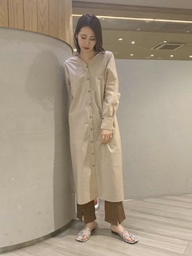 「スタッフコーデ」｜「アイテム（ワンピース/ドレス）」を使った、Erinaさん（レディース・164cm）の春コーディネート