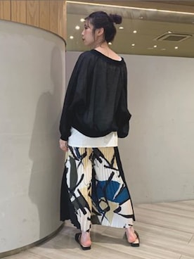 「OSMOSIS（オズモーシス）のアイテム（ブルゾン）」を使った、Erinaさん（レディース・164cm）の夏コーディネート