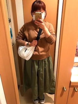 「soleil（ソレイユ）のアイテム」を使った、しゅうさん（レディース・151cm）の秋コーディネート