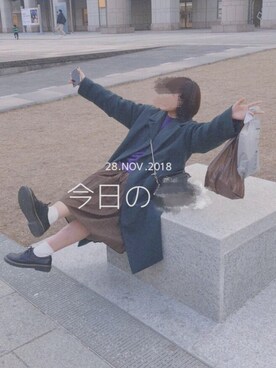 「LEPSIM（レプシィム）のアイテム（チェスターコート）」を使った、kaoriさん（レディース・154cm）の秋コーディネート