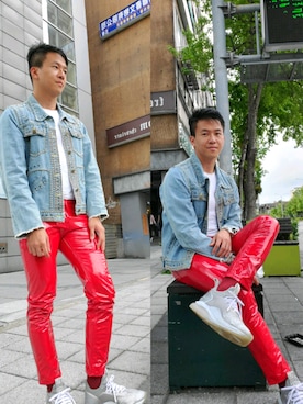 「VERSACE（ヴェルサーチ）のアイテム（その他シューズ）」を使った、seanleeleeさん（メンズ・173cm）の春コーディネート