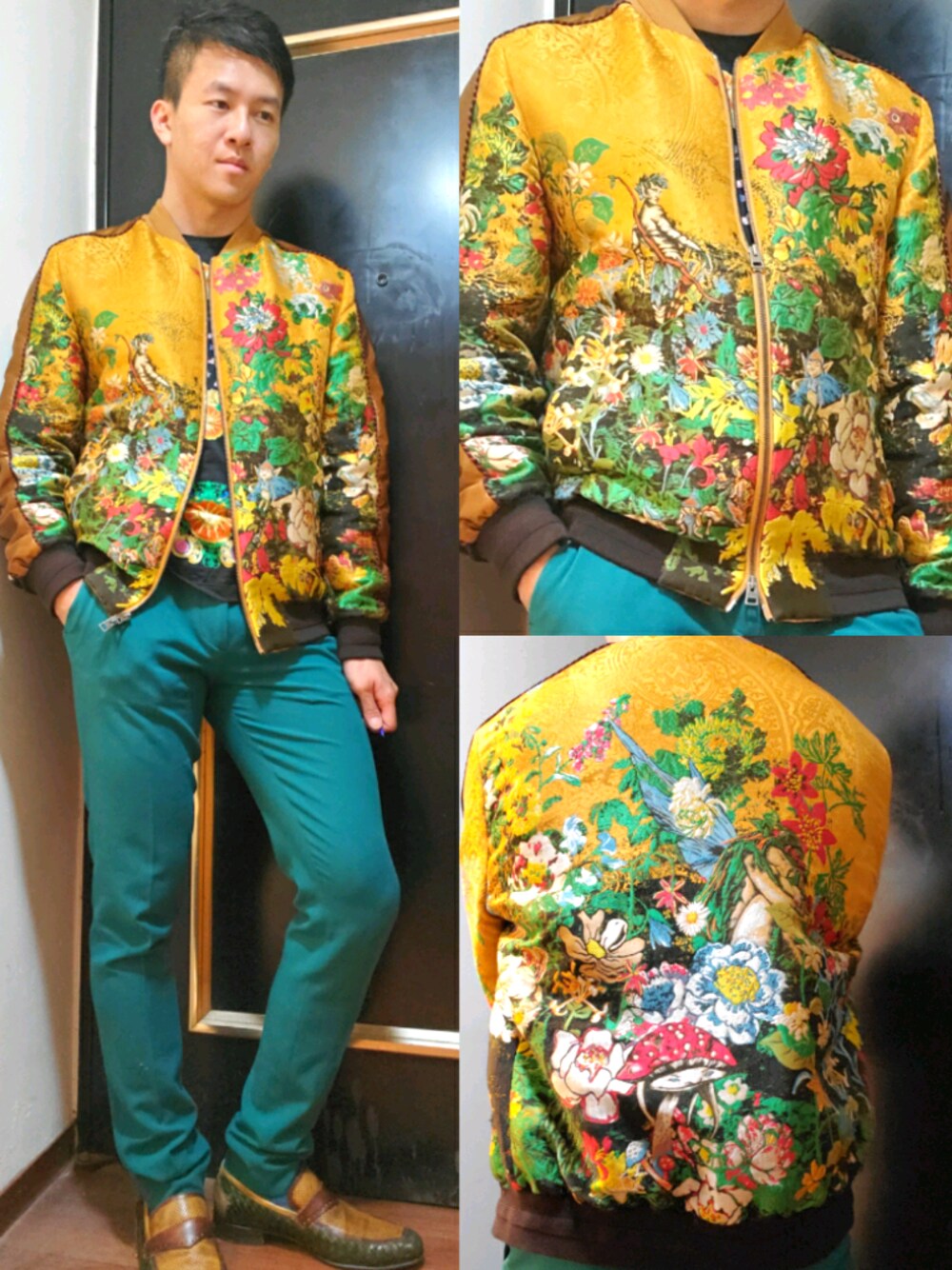 「ETROのアイテム（ジャケット/アウター、ゴールド系）」を使った、seanleeleeさん（メンズ・173cm）の春コーディネートの1枚目の写真