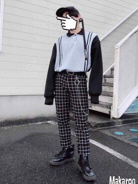 「WEGO（ウィゴー）のアイテム（ブーツ）」を使った、커.(KAZUMA)さん（メンズ・160cm）の春コーディネート