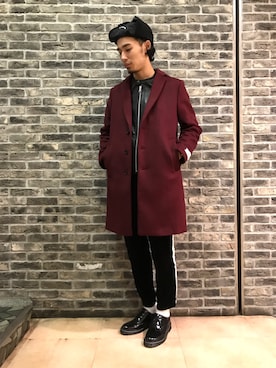 「RAGEBLUE（レイジブルー）のアイテム（ライダースジャケット）」を使った、谷さん（メンズ・178cm）の秋コーディネート