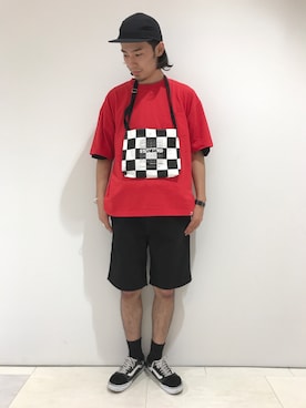 「RAGEBLUE（レイジブルー）のアイテム（ボディバッグ/ウエストポーチ）」を使った、谷さん（メンズ・178cm）の夏コーディネート