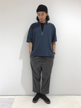 「RAGEBLUE（レイジブルー）のアイテム（ニットキャップ/ビーニー）」を使った、谷さん（メンズ・178cm）の夏コーディネート