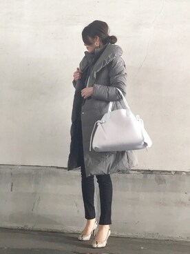 「PLST（プラステ）のアイテム（ダウンジャケット/コート）」を使った、nakkoo555さん（レディース・157cm）の冬コーディネート