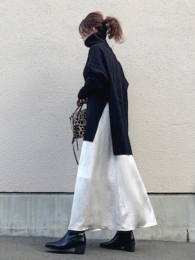 「ZAKKA-BOX（ザッカボックス）のアイテム（ブーツ）」を使った、nakkoo555さん（レディース・157cm）の冬コーディネート