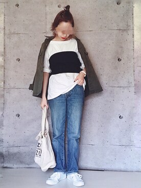 「ドラフトアングリッド」｜「アイテム（その他）」を使った、momocoさん（レディース・157cm）の春コーディネート