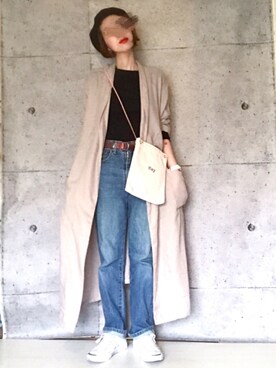 「CONVERSE（コンバース）のCONVERSE コンバース ジャック パーセル / JACK PURCEL（スニーカー）」を使った、momocoさん（レディース・157cm）の春コーディネート