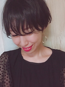 「大ぶりピアス」｜momocoさん（レディース・157cm）の春コーディネート