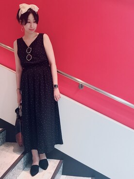 「Kastane（カスタネ）のアイテム（その他ヘアアクセサリー）」を使った、momocoさん（レディース・157cm）の夏コーディネート