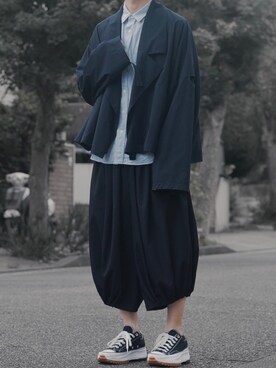 「my beautiful landlet（マイビューティフルランドレット）のアイテム（ブルゾン）」を使った、たまきさん（メンズ・171cm）の夏コーディネート