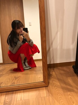 「アイテム（ブーツ、シルバー系）」を使った、mikiさん（レディース・167cm）の冬コーディネート