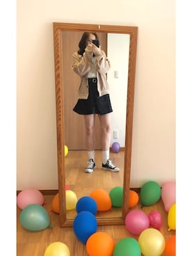 「HOTPING（ホッピン）のアイテム（カーディガン/ボレロ）」を使った、mikiさん（レディース・167cm）の冬コーディネート