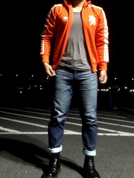 「サッカー」｜「アイテム（ブーツ）」を使った、footballer10さん（メンズ・166cm）の秋コーディネート