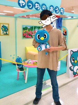 「アイテム（その他雑貨、ブルー系）」を使った、やっち#さん（メンズ・176cm）の春コーディネート
