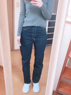 「ハイウエストストレートジーンズ」｜９６３２さん（レディース・159cm）の夏コーディネート