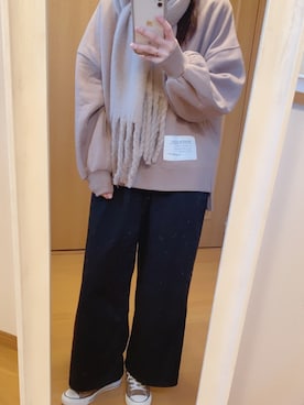 「マフラー」｜「アイテム（PC・スマホグッズ/家電）」を使った、９６３２さん（レディース・159cm）の秋コーディネート