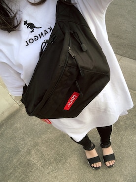 「KANGOL（カンゴール）のアイテム（ワンピース/ドレス）」を使った、yuさん（レディース・158cm）の夏コーディネート