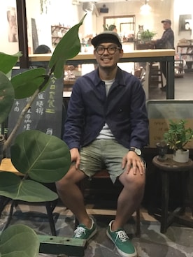 「Le LABOUREUR（ラブルール）のアイテム」を使った、tsungpinlinさん（メンズ・166cm）の冬コーディネート