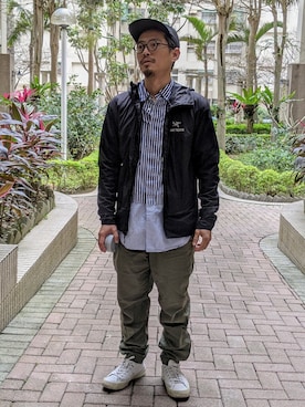 「ARC'TERYX（アークテリクス）のアイテム（ブルゾン）」を使った、tsungpinlinさん（メンズ・166cm）の冬コーディネート