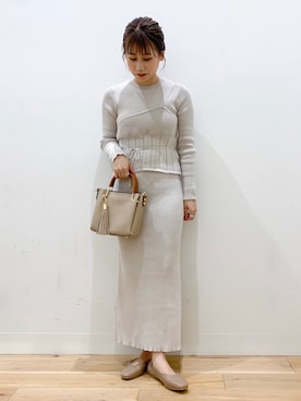 「RODE SKO（ロデスコ）のJUANITA ポケットプチ2WAYトート（トートバッグ）」を使った、そたえりさん（レディース・155cm）の夏コーディネート