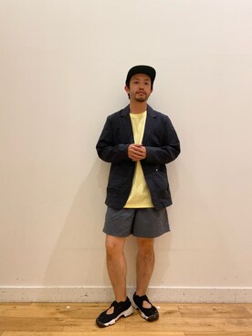 「EKAL（エカル）のアイテム（ジャケット/アウター）」を使った、unoさん（メンズ・160cm）の春コーディネート