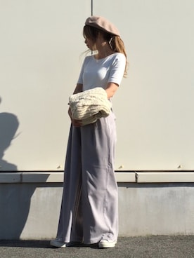 「FREAK'S STORE（フリークスストア）のアイテム（ハンチング/ベレー帽）」を使った、yumiさん（レディース・155cm）の秋コーディネート