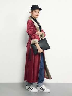 「つなぎ」｜「アイテム（その他アウター）」を使った、NOZOMI🌹さん（レディース・158cm）の冬コーディネート