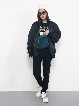 「frames RAY CASSIN（フレームスレイカズン）のアイテム（ブルゾン）」を使った、NOZOMI🌹さん（レディース・158cm）の春コーディネート