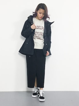 「green label relaxing（グリーンレーベルリラクシング）のアイテム（モッズコート）」を使った、NOZOMI🌹さん（レディース・158cm）の春コーディネート