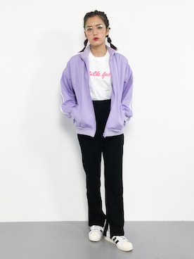 「WC（ダブル シー）のアイテム（ジャージ）」を使った、NOZOMI🌹さん（レディース・158cm）の春コーディネート