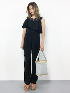 「ROSE BUD（ローズバッド）のアイテム（つなぎ/オールインワン）」を使った、NOZOMI🌹さん（レディース・158cm）の春コーディネート