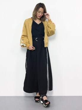 「one way（ワンウェイ）のアイテム（ブルゾン）」を使った、NOZOMI🌹さん（レディース・158cm）の春コーディネート