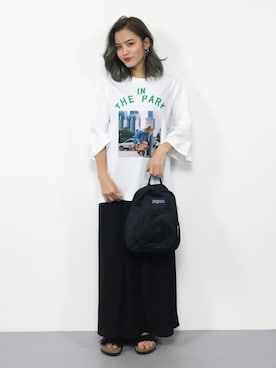 「BLISS POINT（ブリスポイント）のアイテム（スカート）」を使った、NOZOMI🌹さん（レディース・158cm）の夏コーディネート