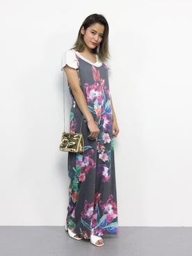 「DURAS（デュラス）のアイテム（つなぎ/オールインワン）」を使った、NOZOMI🌹さん（レディース・158cm）の夏コーディネート