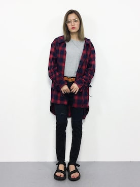 「Two Faces（トゥーフェイシーズ）のアイテム（トップス）」を使った、NOZOMI🌹さん（レディース・158cm）の夏コーディネート