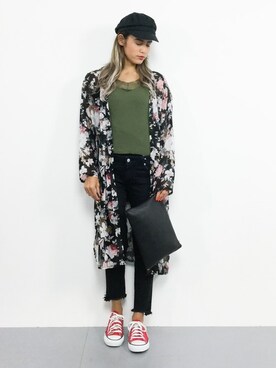 「Ameri（アメリ）のアイテム（キャミソール）」を使った、NOZOMI🌹さん（レディース・158cm）の夏コーディネート