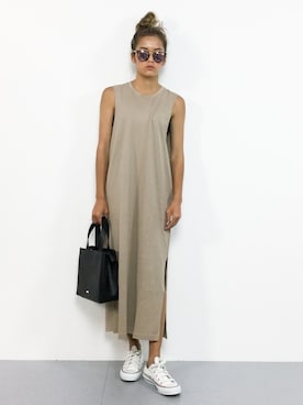 「RED CHOP WORKS（レッドチョップワークス）のアイテム（ワンピース/ドレス）」を使った、NOZOMI🌹さん（レディース・158cm）の夏コーディネート