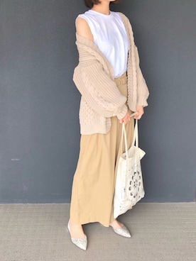 スパンライクチノ　ベルト付きタックパンツ SLOBE IENA スパンライクチノベルト付タックパンツ 36｜Yahoo