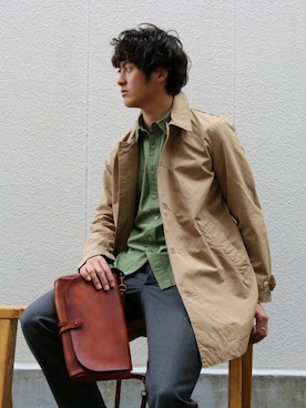 「WORKERS（ワーカーズ）のアイテム（パンツ）」を使った、KOUYAさん（メンズ・178cm）の春コーディネート