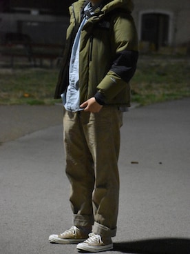 「ct70」｜「アイテム（ダウンジャケット/コート）」を使った、KOUYAさん（メンズ・178cm）の春コーディネート