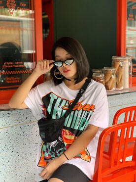 「MONKI（モンキ）のアイテム（カーゴパンツ）」を使った、wlllllllさん（レディース・165cm）の秋コーディネート
