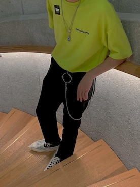 「A land（エーランド）のアイテム（パンツ）」を使った、cozyboy さん（メンズ・178cm）の秋コーディネート